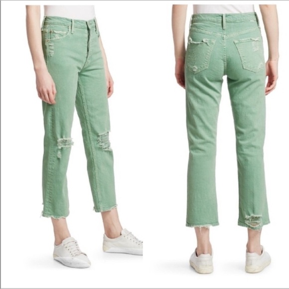 MOTHER Superior The Tomcat Chew Color The Devil Drinks Coffee Mint Green size 29 - Picture 5 of 16